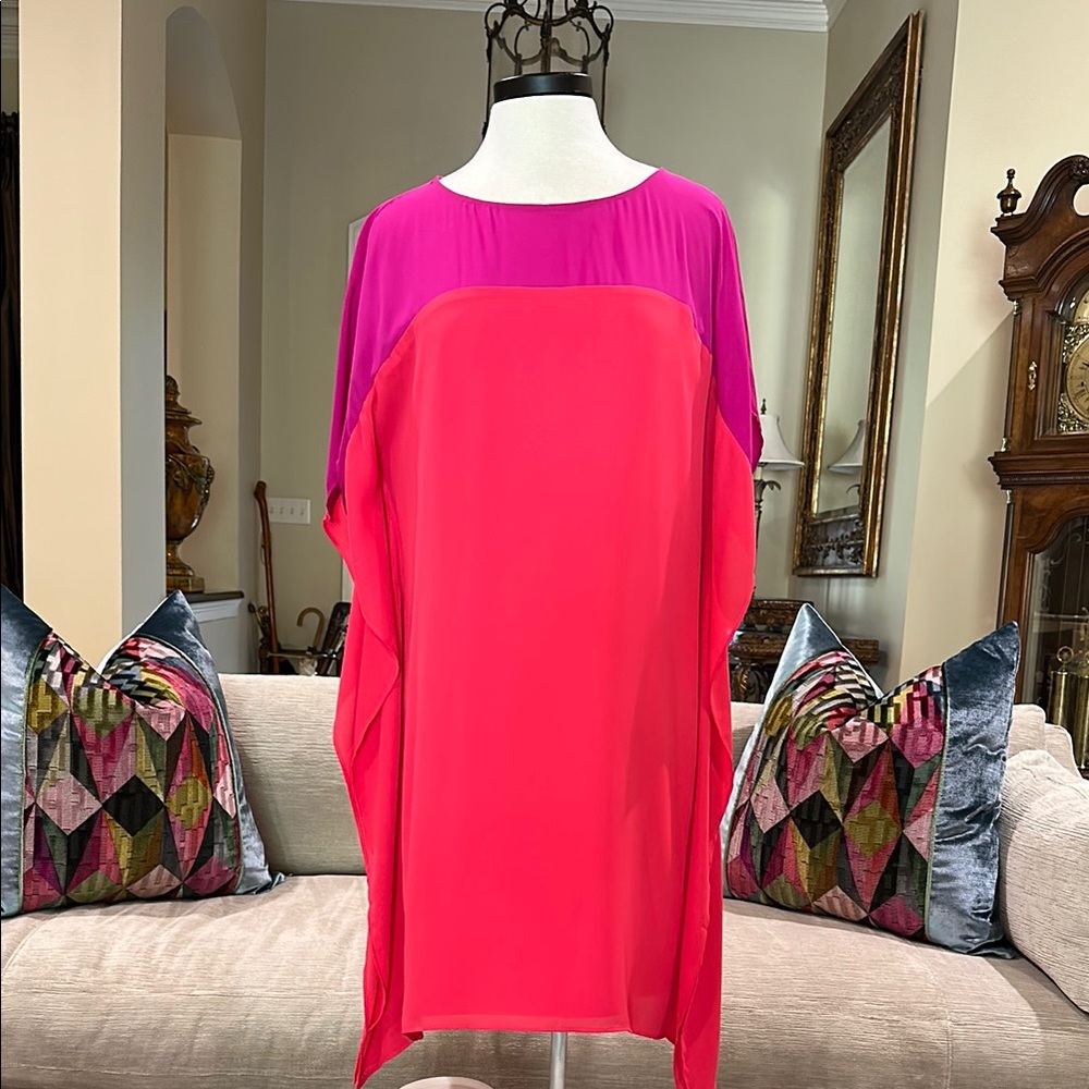 Vibrant Pink and Red Dress